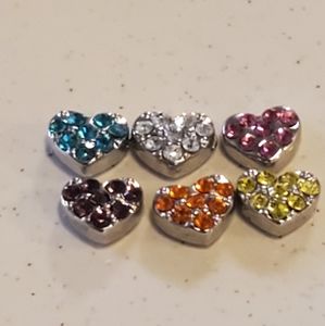 Authentic Origami Owl Crystal Heart Charms